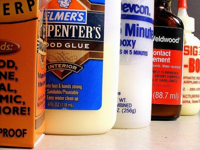 Glue Bottles Close Up