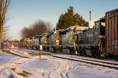 Nine unit leaving Bowers toward Topton