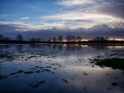 Flooded fields at Aynho Wharf