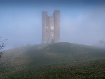 Broadway Tower in the mist