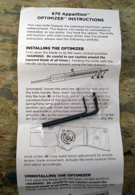 Instructions for removable kicker
