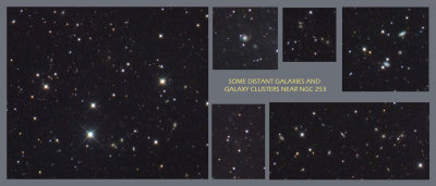 A selection of distant galaxies near NGC 253