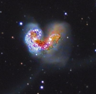 The Antennae Galaxies - A Love Heart in Space