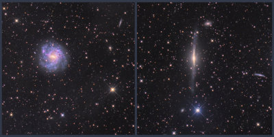 NGC 5068 and 5084 Full Resolution crops