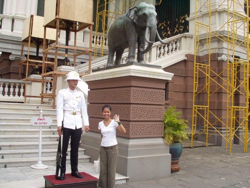 Guard  at Grand palace Bangkok  Thailand