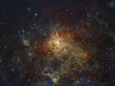 Tarantula Nebula in HST palette