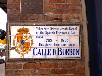 Calle D Borbon → Rue Bourbon → Bourbon Street