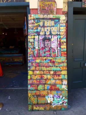 An Old Door Used As A Canvas