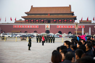 Changing of the guard at Tiananmen