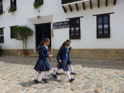 Schoolgirls in Villa de Leyva