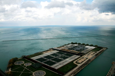 Jardine Water Purification Plant, view from Lake Point Tower 70th floor, Chicago, IL - Open House Chicago 2012