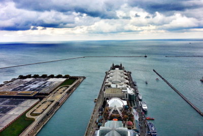 Navy Pier, Chicago Lighthouse, view from Lake Point Tower 70th floor, Chicago, IL - Open House Chicago 2012