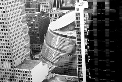 Atrium Mall, Chicago view from Kemper Building, Chicago, IL - Open House Chicago 2012, Black and White