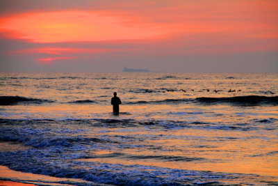 Fort Kochi Beach, Sunset and the fisherman, Fort Kochi, Kerala