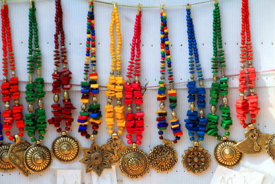 Necklaces for sale, Mullackal, Alappuzha, Kerala