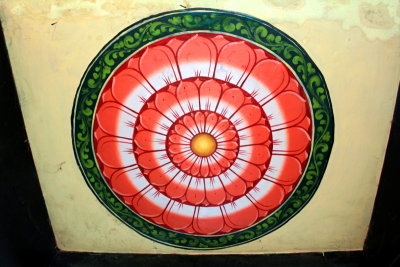 Ceiling motif, Sree Ganesh Temple, Alappuzha, Kerala