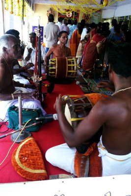 Temple musicians, Sree Ganesh Temple, Alappuzha, Kerala