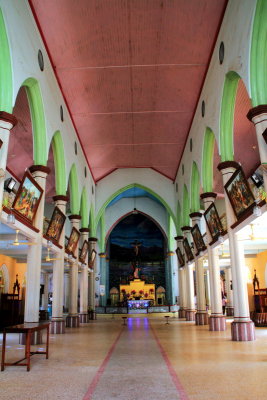 Interiors, St. Andrew's Basilica, Arthunkal, Kerala