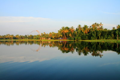 Reflections, Vayalar Kayal, Backwaters, Lake Vembanad, Vayalar, Kerala