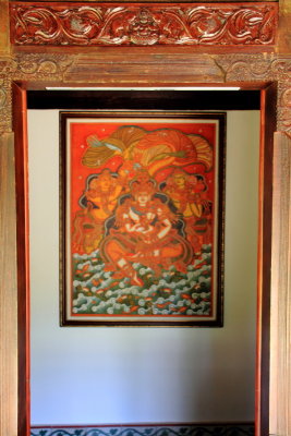 Tanjore painting, Naalukettu, traditional Kerala home, Vasundhara Sarovar Premiere, Vayalar, Kerala