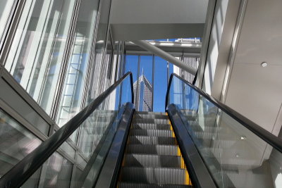 Prudential tower, Escalator, Modern Wing, Chicago Art Institute