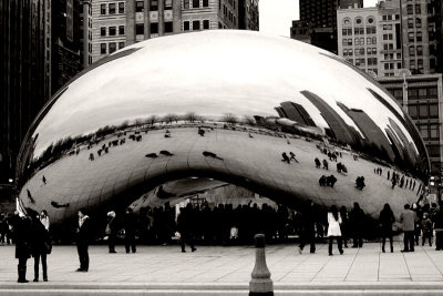 Chicago Cloud Gate, Black and White