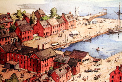 Annapolis, Maryland and Chesepeake Bay painting, Maryland State House, Annapolis, Maryland