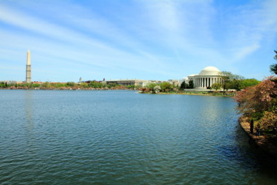Washington Monument, Jefferson Memorial, Cherry Blossoms, Tidal Basin, Washington D.C.