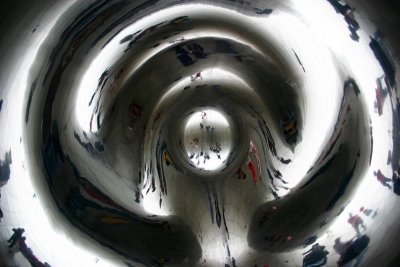 Through the Cloud Gate, Chicago, Black and White