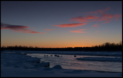 Kaalasluspa and Kalix River at dawn - Lapland