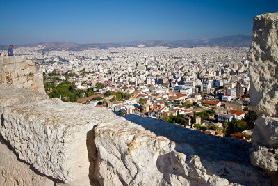 View of modern Athens from the Acropolis