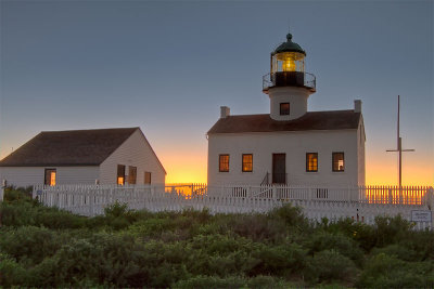 Old Point Loma Lighthouse at sunset