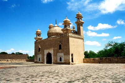 Across the courtyard from the mosque