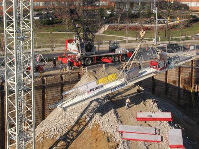 Assembling tower crane