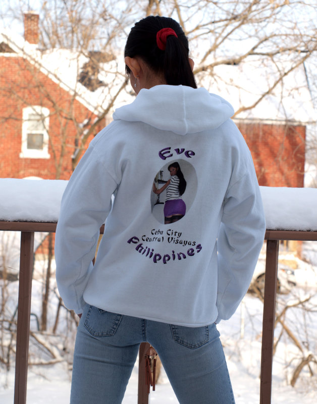 Yup...That's A Photo Of Eve On Her Hoodie. 