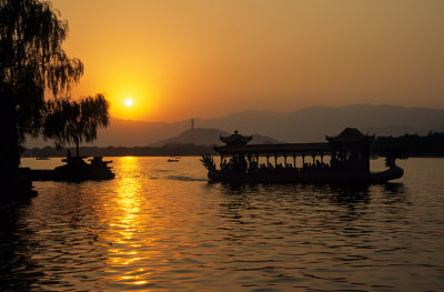 Tourist Boat Sunset