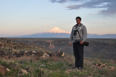 Me with Mount Ararat in background