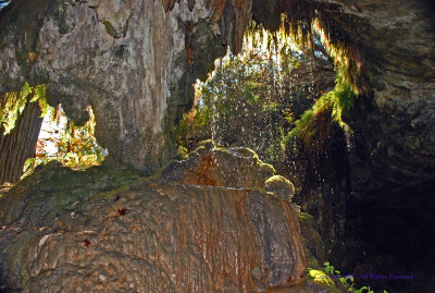 Inside the Grotto at West Cave Preserve