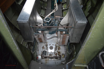 Ball Turret with Amunition Magazines - Interior of B17G