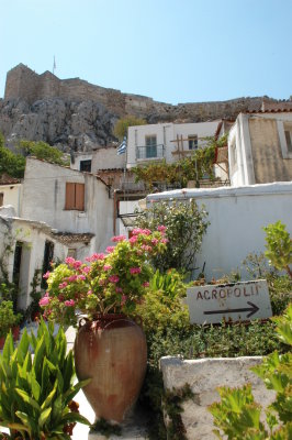 View of the Acropolis from Anafiotika