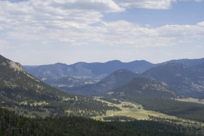 Smog hazes Estes Park and Rocky Mountain National Park