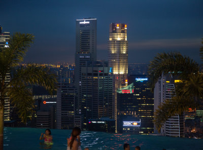 A view from the Infinity pool looking over the City