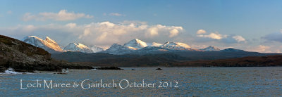 Looking across Loch Gairloch to the mountains of Wester Ross