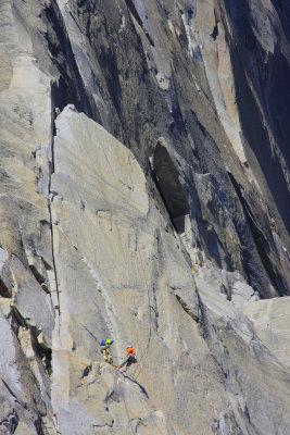 Climbers on the face
