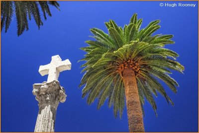  Spain - Extremadura - Caceres - Cross and blue sky  
