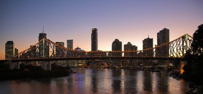 Brisbane and Story Bridge at dusk