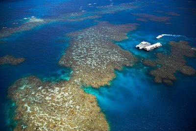 Moore Reef and pontoon