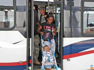 Leaving the bus