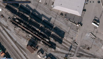 West Oakland Diesel Facility - Circa 2012. Abandoned mainline across top/middle of photo.