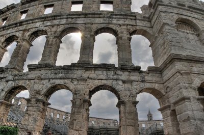 In Pula the colosseum